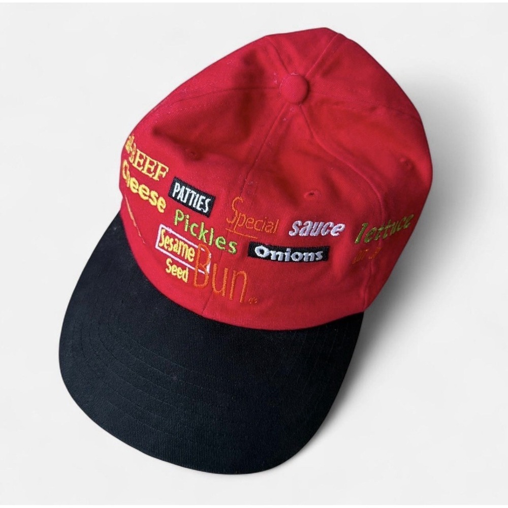Vintage McDonald’s Quarter Pounder Crew Hat Adjustable Embroidered RARE